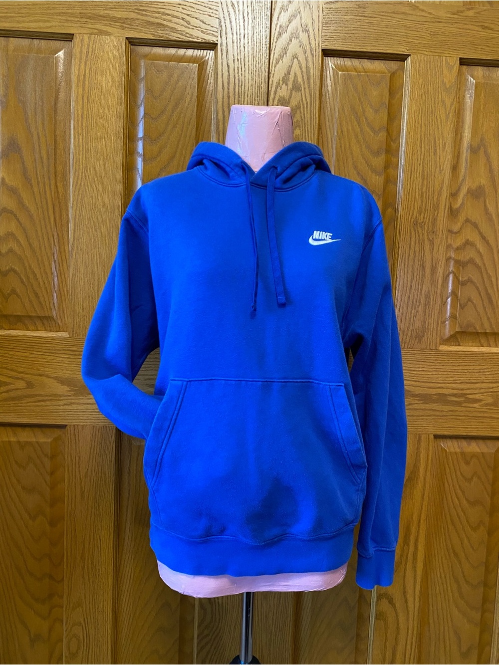 Nike Blue Pullover Hoodie with Small Swoosh